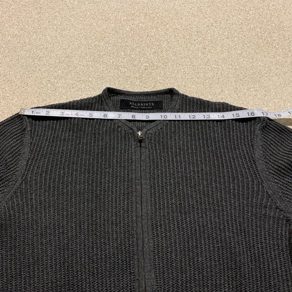 All Saints Metz Knit Cardigan Small Grey - Picture 7 of 9